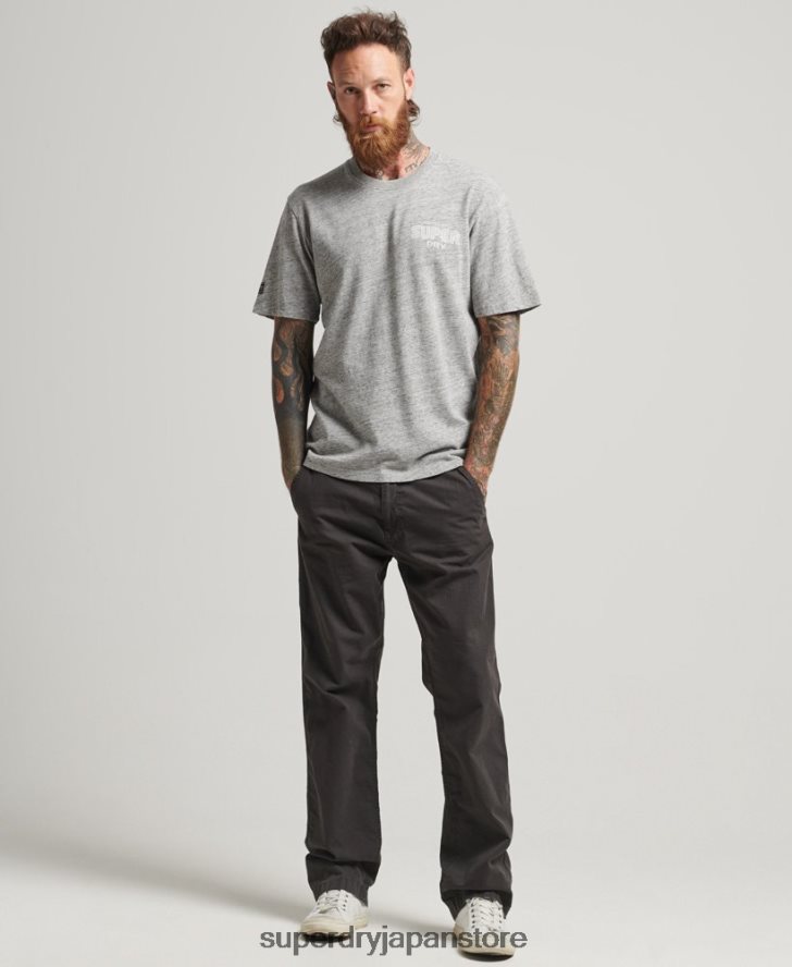 ゲームオン90年代ロゴTシャツ 男性 Superdry 衣類 グレー 2J62PZ4831