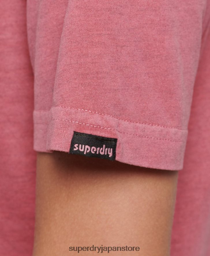 90年代の地形グラフィックTシャツ 女性 Superdry 衣類 ピンク 2J62PZ6210