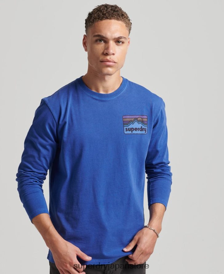 90s テレイン ロングスリーブ トップ 男性 Superdry 衣類 海軍 2J62PZ6404