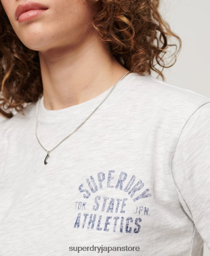 アスレティック エッセンシャル スラブ 90s T シャツ 女性 Superdry 衣類 グレー 2J62PZ2063
