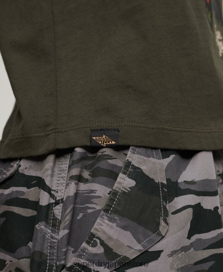タトゥーグラフィック 90s フィット T シャツ 女性 Superdry 衣類 緑 2J62PZ2627