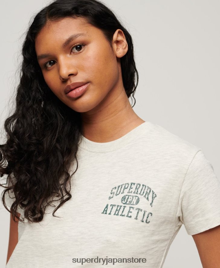 アスレティック エッセンシャル スラブ 90s T シャツ 女性 Superdry 衣類 ベージュ 2J62PZ2629
