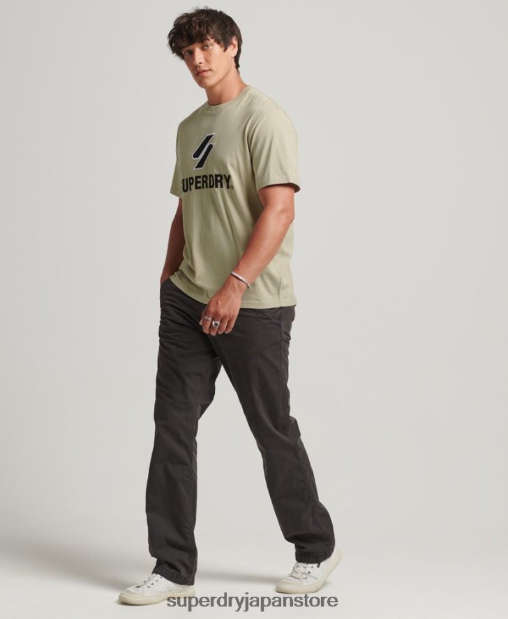 SロゴスタックアップリケTシャツ 男性 Superdry 衣類 ベージュ 2J62PZ4815