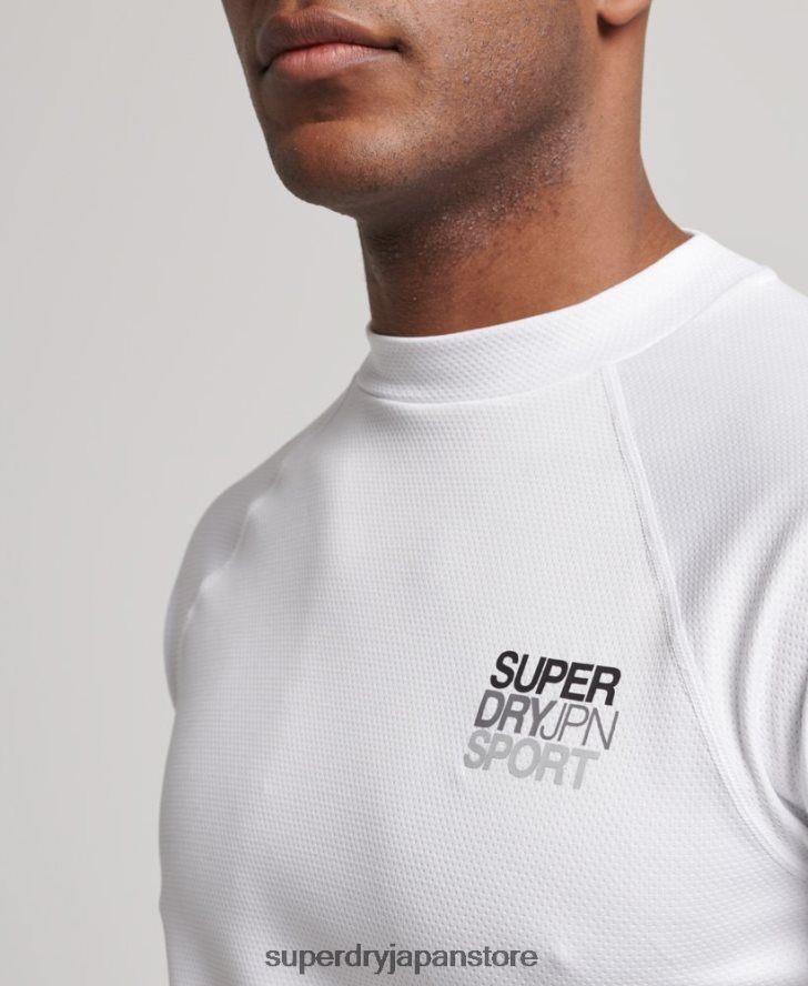 トレインモックネックトップ 男性 Superdry 衣類 白 2J62PZ1413