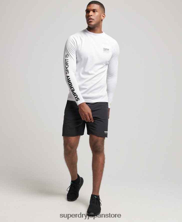 トレインモックネックトップ 男性 Superdry 衣類 白 2J62PZ1413