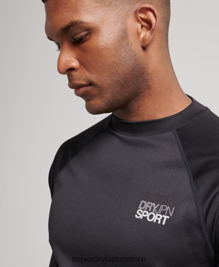 トレインモックネックトップ 男性 Superdry 衣類 黒 2J62PZ1419