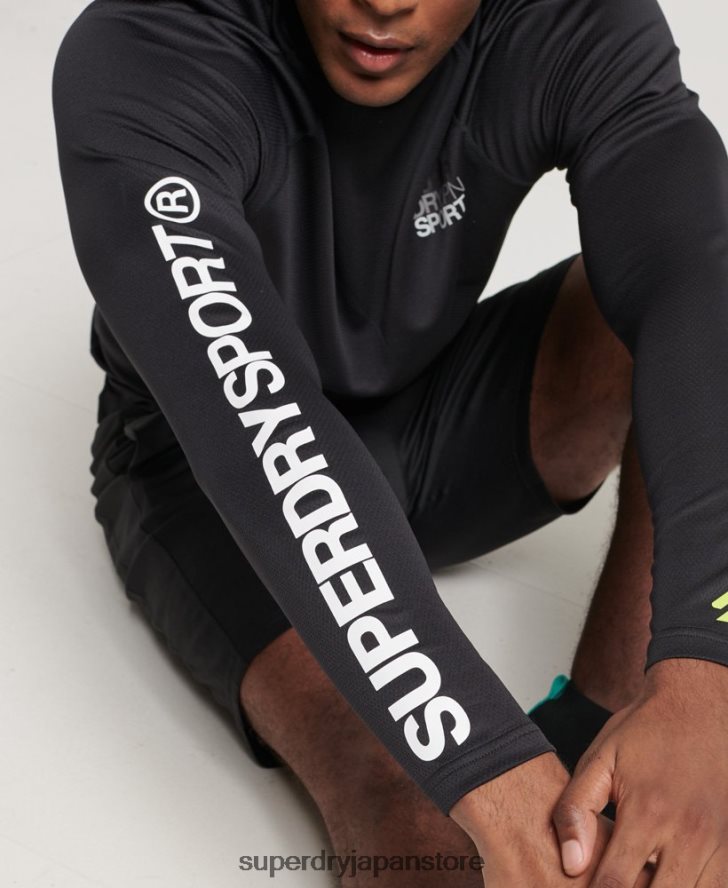トレインモックネックトップ 男性 Superdry 衣類 黒 2J62PZ1419