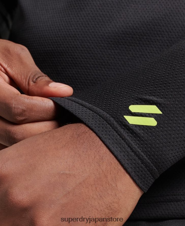 トレインモックネックトップ 男性 Superdry 衣類 黒 2J62PZ1419