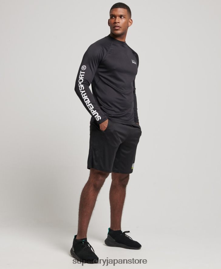 トレインモックネックトップ 男性 Superdry 衣類 黒 2J62PZ1419