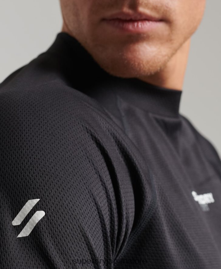 トレインモックネックトップ 男性 Superdry 衣類 黒 2J62PZ1427