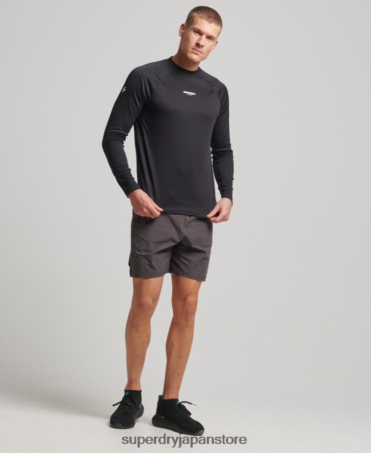 トレインモックネックトップ 男性 Superdry 衣類 黒 2J62PZ1427