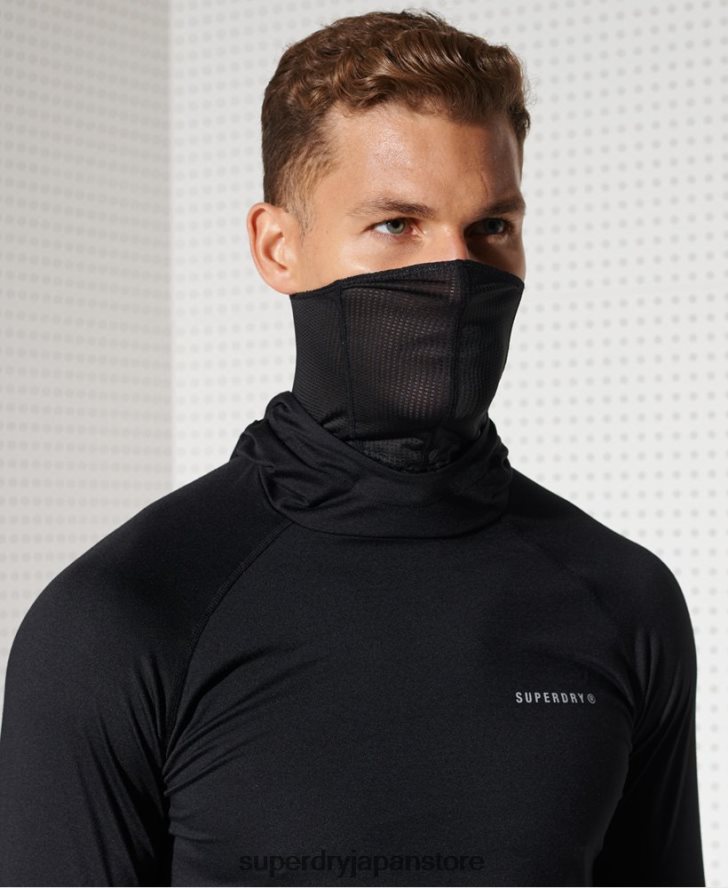ランフード付きミッドレイヤートップ 男性 Superdry 衣類 黒 2J62PZ1437