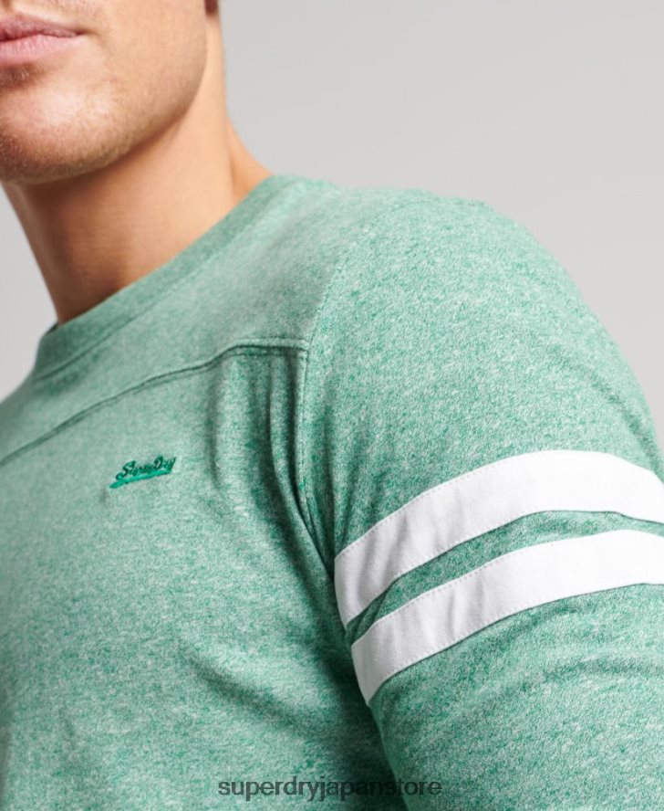 オーガニックコットンのヴィンテージロゴクォーターバックトップ 男性 Superdry 衣類 緑 2J62PZ1456