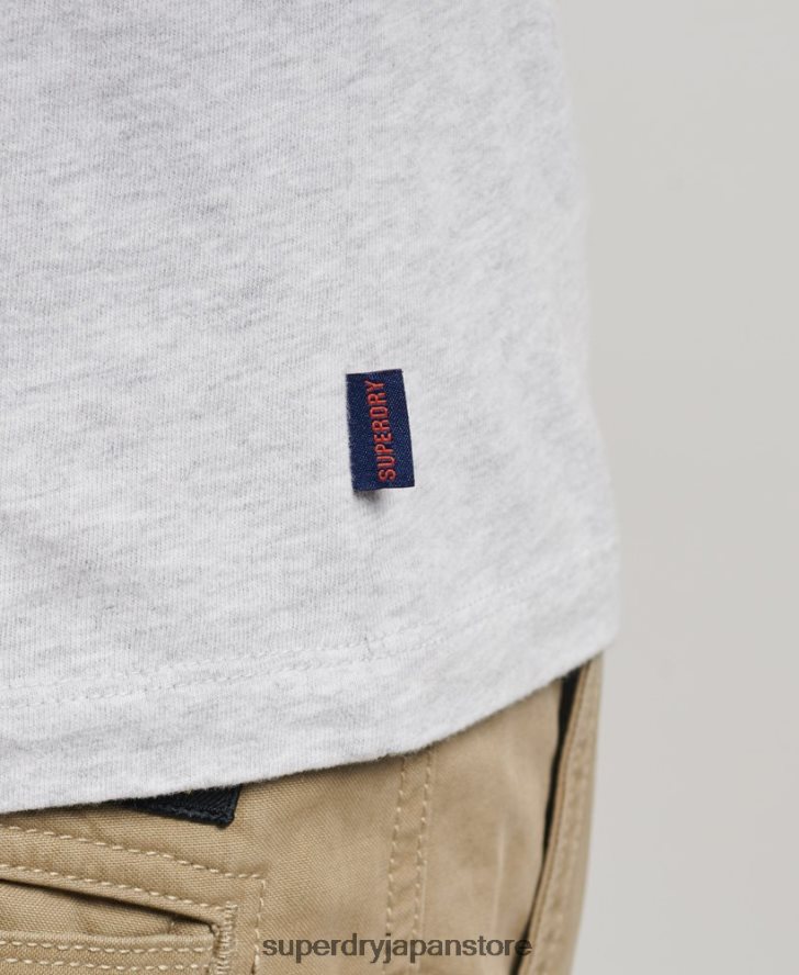 オーガニックコットン エッセンシャル 長袖ベースボール トップ 男性 Superdry 衣類 緑 2J62PZ1464