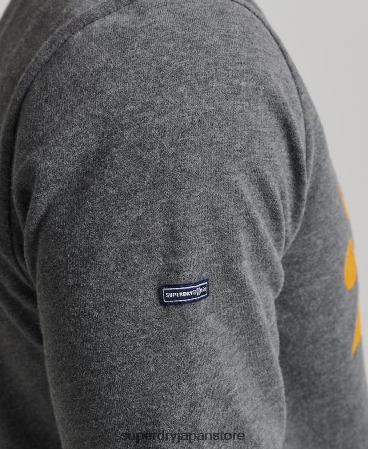 ヴィンテージロゴソーダポップ長袖トップ 男性 Superdry 衣類 グレー 2J62PZ1481