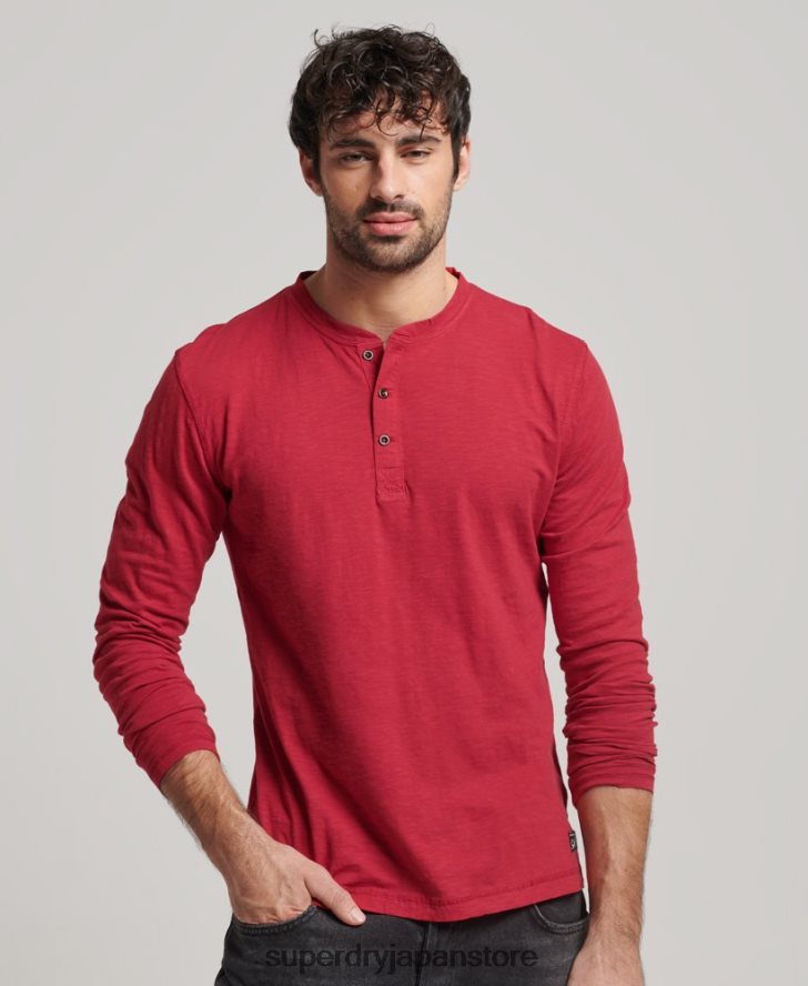 オーバーダイスラブ ロングスリーブトップ 男性 Superdry 衣類 赤 2J62PZ1492