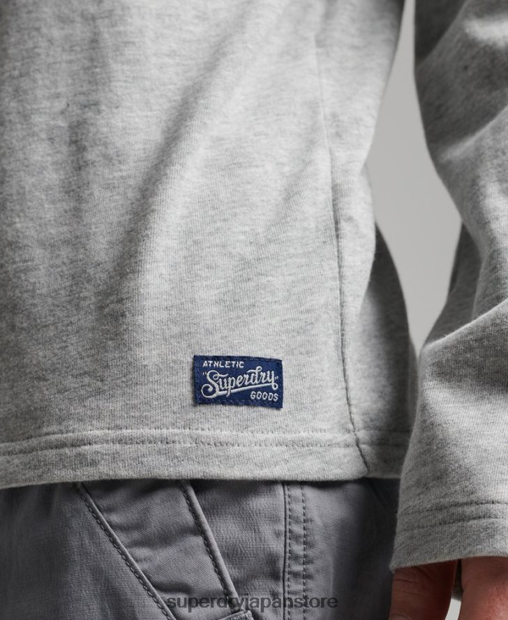 ヴィンテージロゴインタレスト長袖トップ 男性 Superdry 衣類 グレー 2J62PZ1508