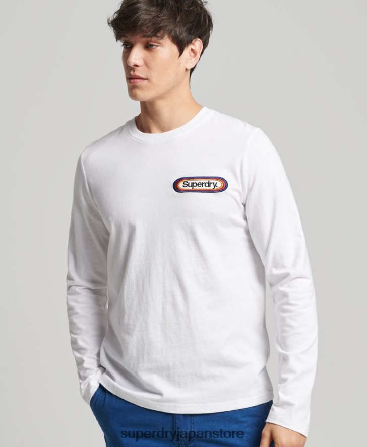 ヴィンテージコアロゴのシーズナルトップス 男性 Superdry 衣類 白 2J62PZ1530