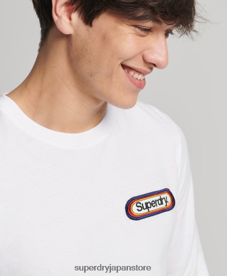ヴィンテージコアロゴのシーズナルトップス 男性 Superdry 衣類 白 2J62PZ1530