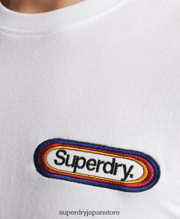 ヴィンテージコアロゴのシーズナルトップス 男性 Superdry 衣類 白 2J62PZ1530