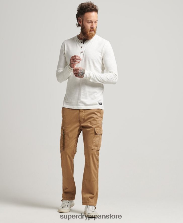 オーバーダイスラブ ロングスリーブトップ 男性 Superdry 衣類 白 2J62PZ1531