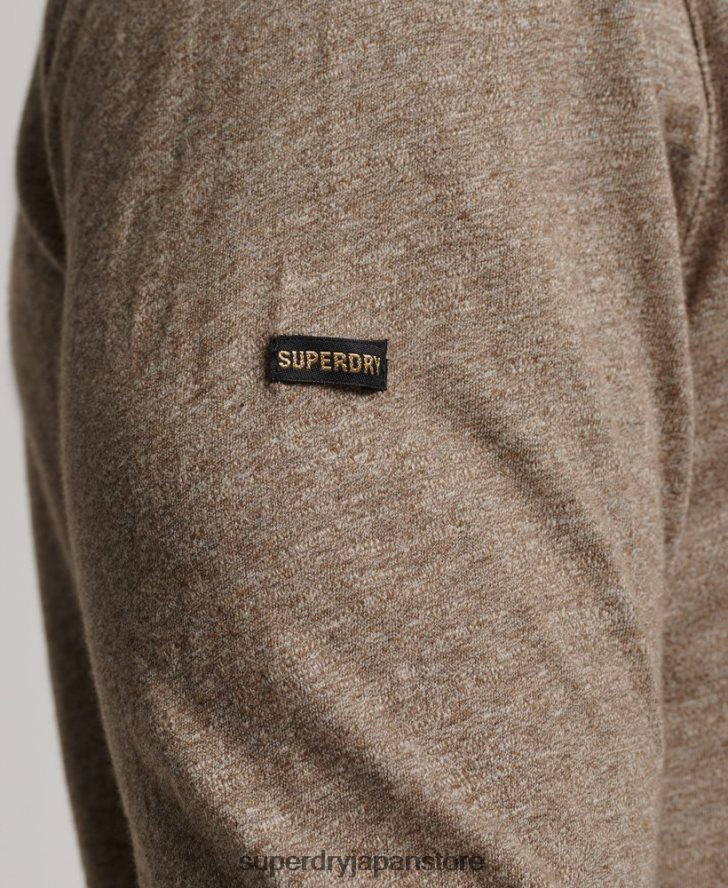 長袖スラブジャージートップ 男性 Superdry 衣類 茶色 2J62PZ1532
