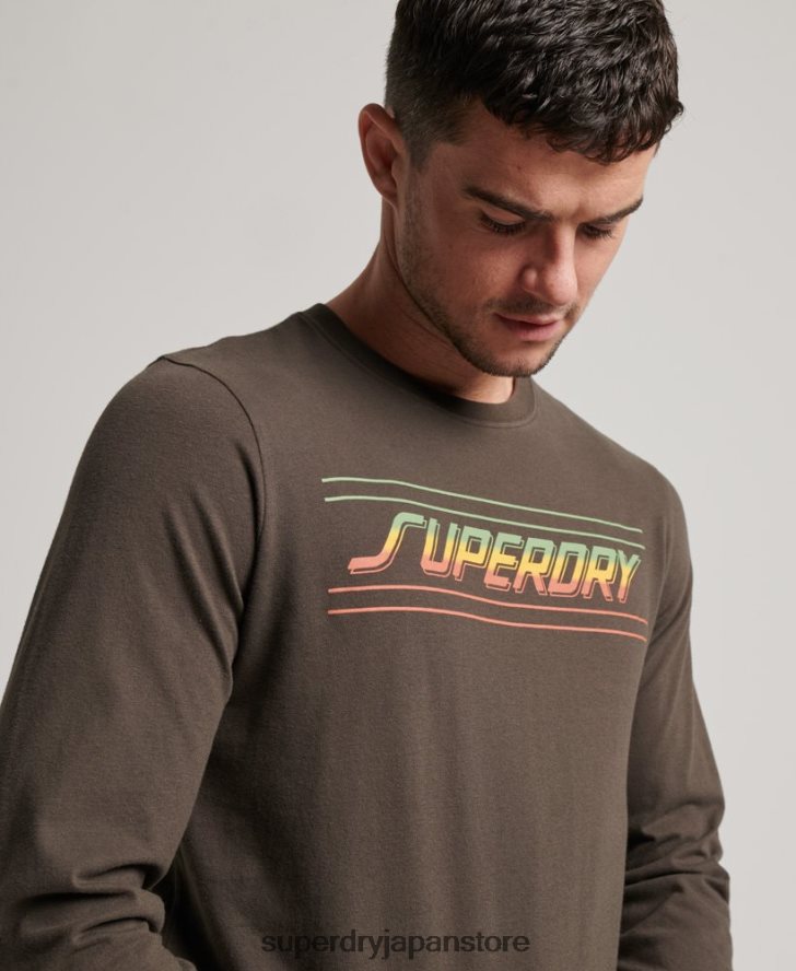 シェイパー＆メーカートップ 男性 Superdry 衣類 濃い灰色 2J62PZ1536