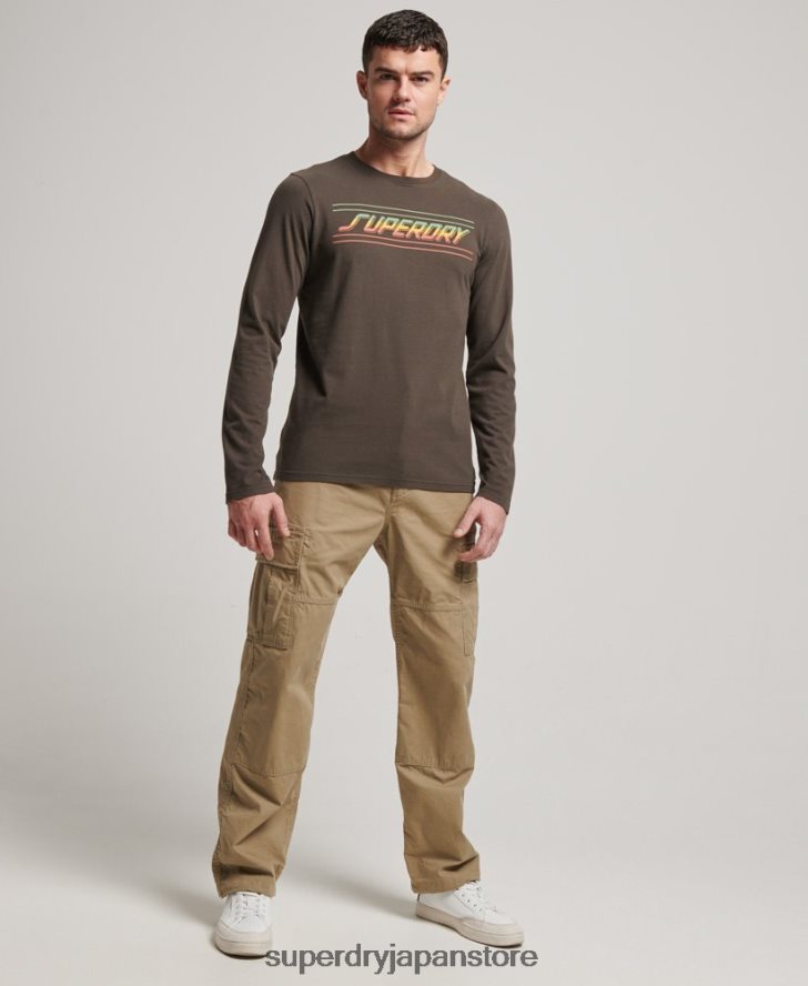 シェイパー＆メーカートップ 男性 Superdry 衣類 濃い灰色 2J62PZ1536