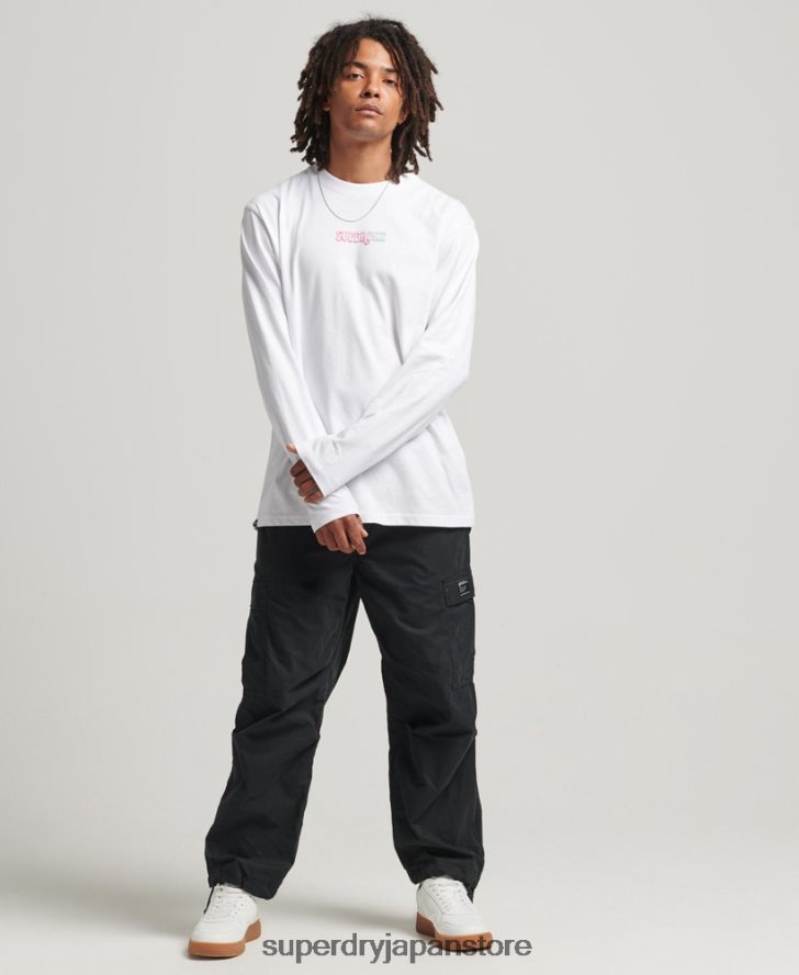 インザ ウッズ 長袖トップ 男性 Superdry 衣類 白 2J62PZ1537