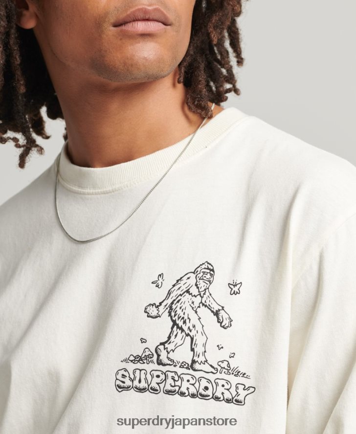 インザ ウッズ 長袖トップ 男性 Superdry 衣類 白 2J62PZ1538
