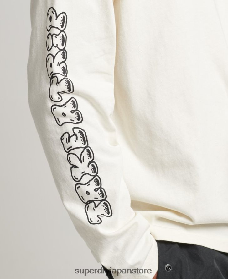 インザ ウッズ 長袖トップ 男性 Superdry 衣類 白 2J62PZ1538