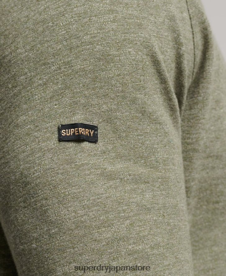長袖スラブジャージートップ 男性 Superdry 衣類 カーキ 2J62PZ1541
