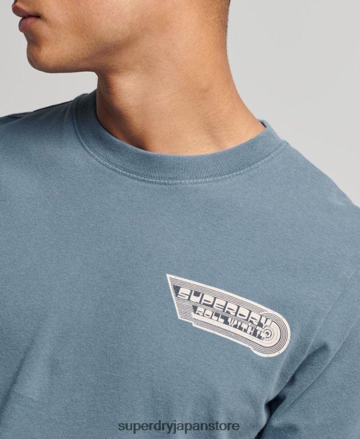 シェイパー＆メーカートップ 男性 Superdry 衣類 青 2J62PZ1545
