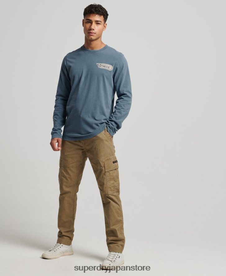 シェイパー＆メーカートップ 男性 Superdry 衣類 青 2J62PZ1545