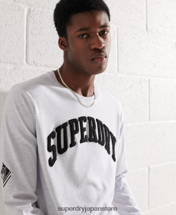代表チームアーチ長袖トップ 男性 Superdry 衣類 ライトグレー 2J62PZ1551