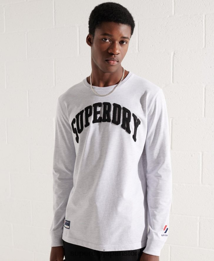 代表チームアーチ長袖トップ 男性 Superdry 衣類 ライトグレー 2J62PZ1551