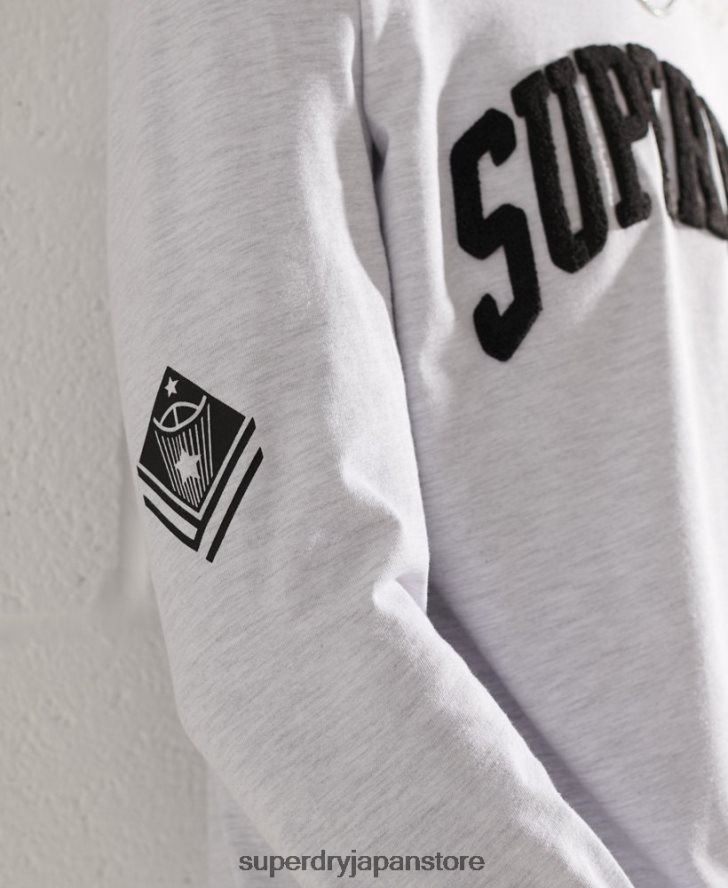 代表チームアーチ長袖トップ 男性 Superdry 衣類 ライトグレー 2J62PZ1551