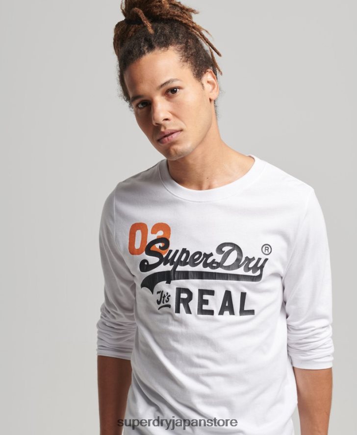 ヴィンテージロゴアメリカンクラシックトップ 男性 Superdry 衣類 白 2J62PZ1552