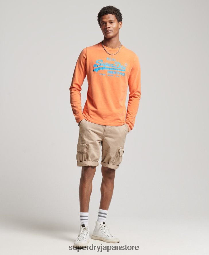 ヴィンテージロゴアメリカンクラシックトップ 男性 Superdry 衣類 オレンジ 2J62PZ1561