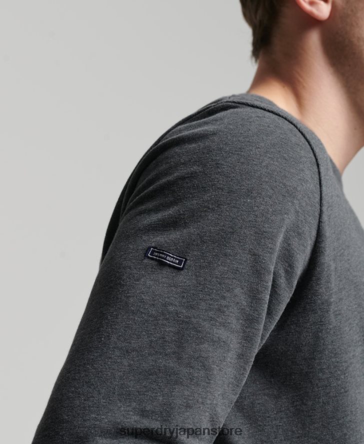 ヴィンテージロゴ ヘリテージ ロングスリーブ トップ 男性 Superdry 衣類 グレー 2J62PZ1564