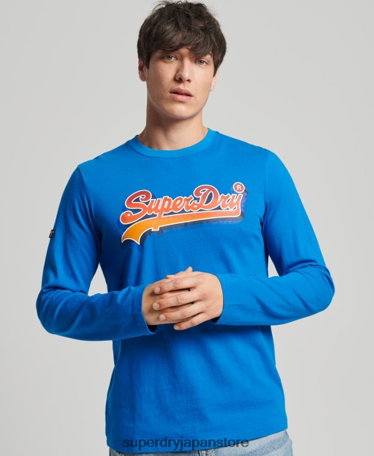 ヴィンテージロゴの季節トップス 男性 Superdry 衣類 青 2J62PZ1566