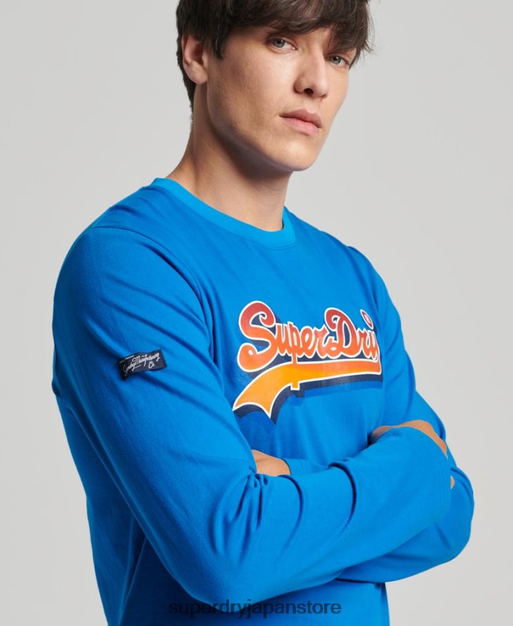ヴィンテージロゴの季節トップス 男性 Superdry 衣類 青 2J62PZ1566