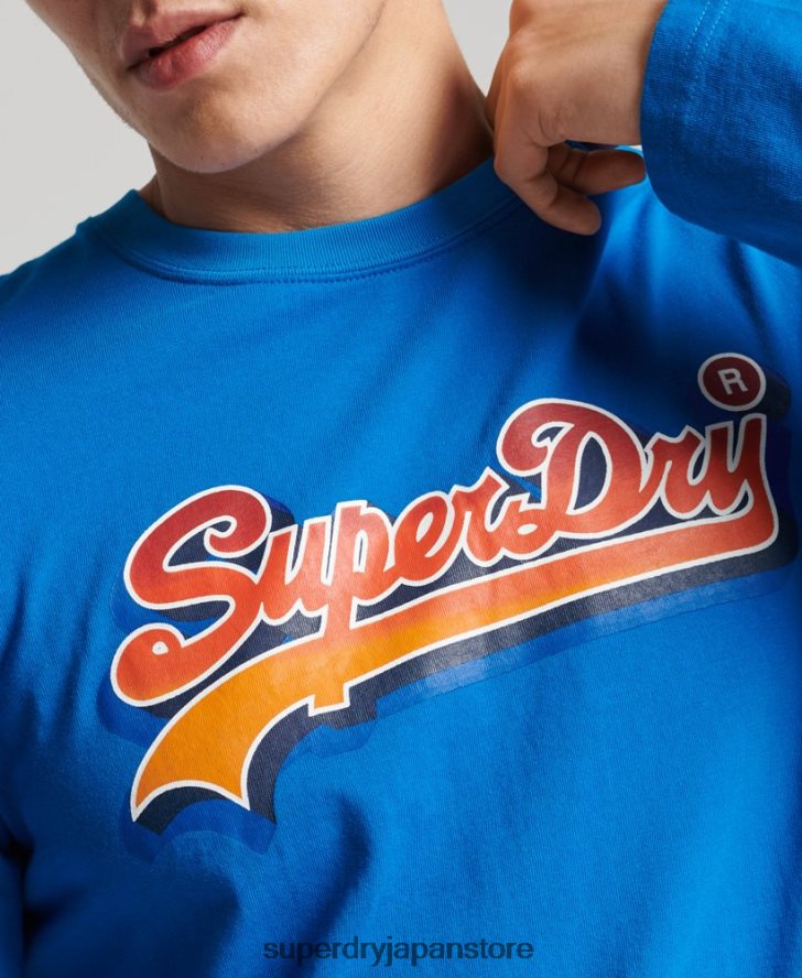 ヴィンテージロゴの季節トップス 男性 Superdry 衣類 青 2J62PZ1566