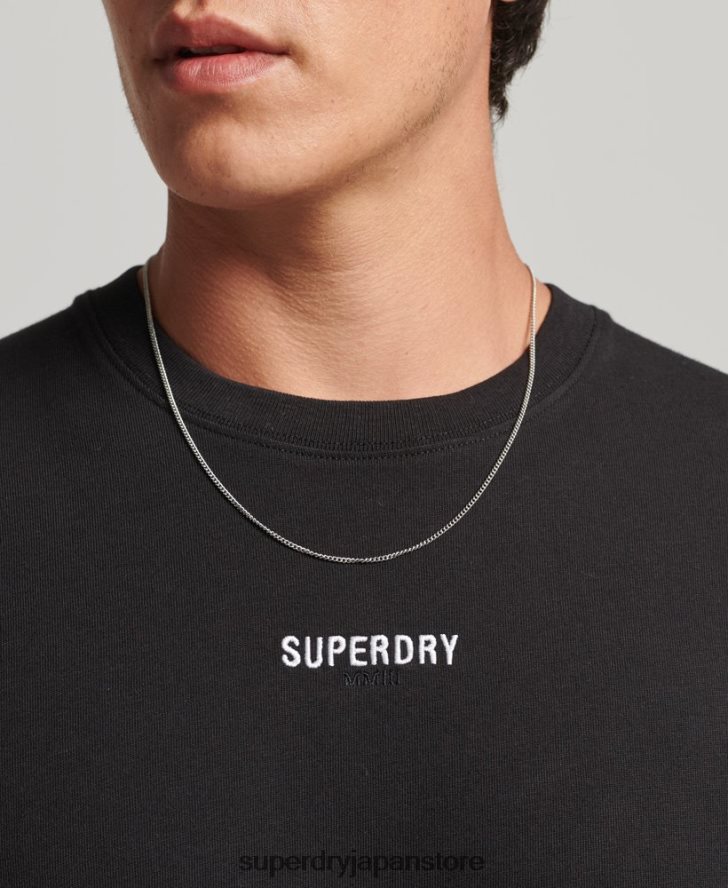 長袖マイクロロゴトップ 男性 Superdry 衣類 黒 2J62PZ1568