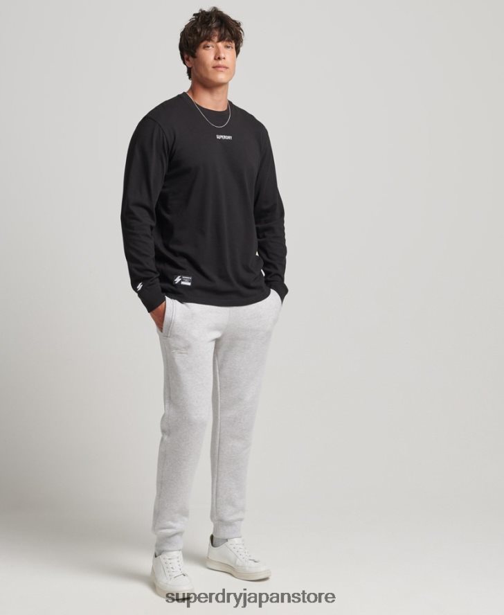 長袖マイクロロゴトップ 男性 Superdry 衣類 黒 2J62PZ1568