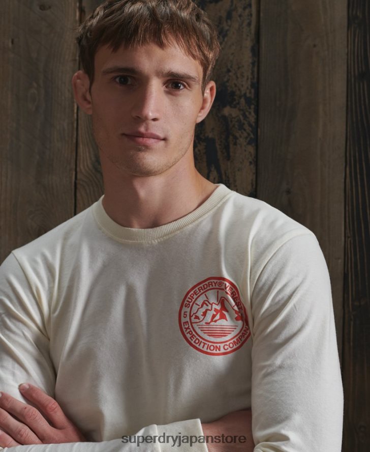 エベレスト長袖トップ 男性 Superdry 衣類 クリーム 2J62PZ1572