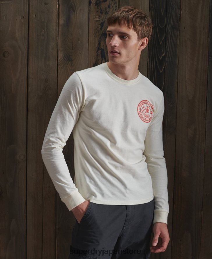 エベレスト長袖トップ 男性 Superdry 衣類 クリーム 2J62PZ1572