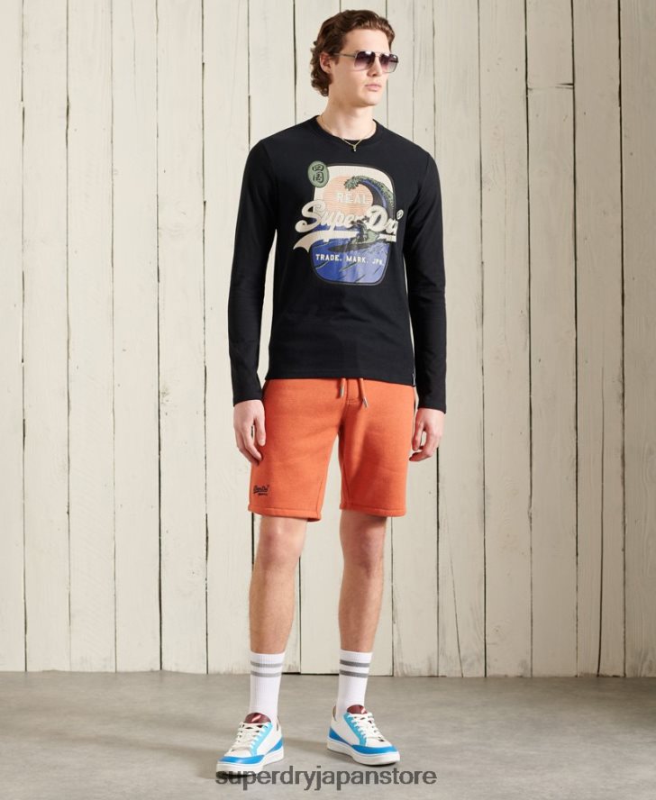 ヴィンテージロゴ板子長袖トップ 男性 Superdry 衣類 黒 2J62PZ1573