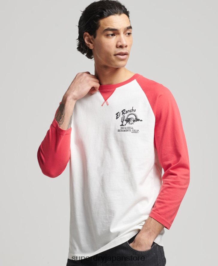 ヴィンテージサーフランチェロトップ 男性 Superdry 衣類 赤 2J62PZ1574