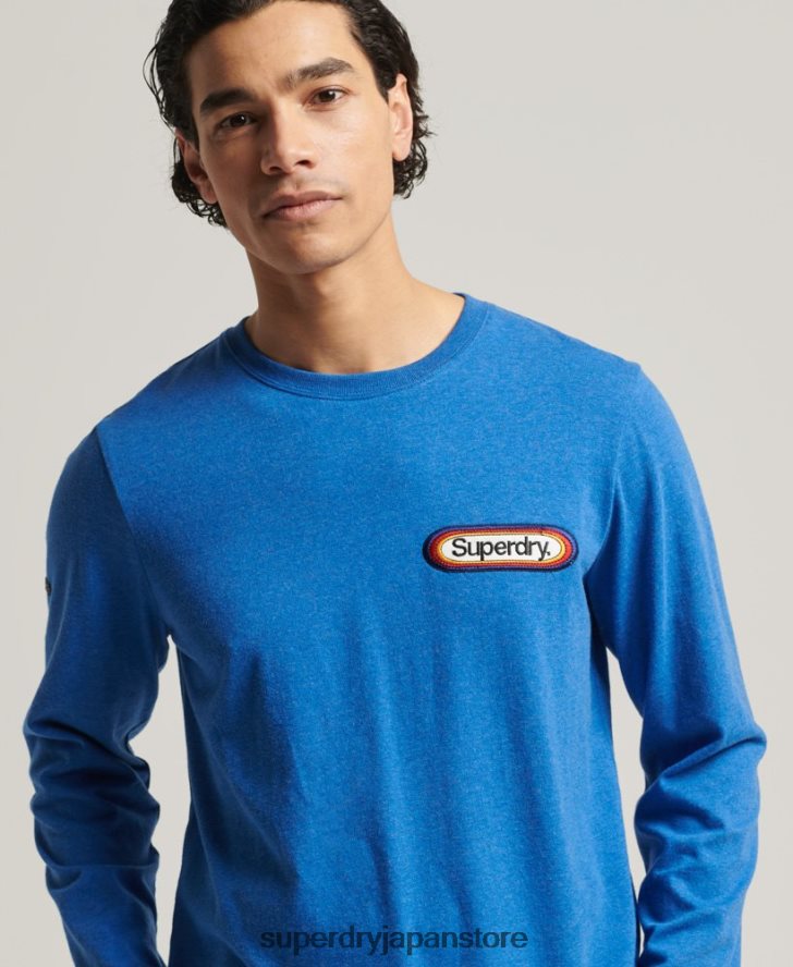 ヴィンテージコアロゴのシーズナルトップス 男性 Superdry 衣類 青 2J62PZ1575